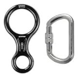 Kit Freio Tipo 8 Com Mosquetão Oval Para Corda De 10 À 12mm