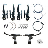 Kit Freio V Brake Alumínio Completo Cabo E Conduite Bike