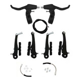 Kit Freio V brake Nylon Bicicleta C Manete Cabos Completo