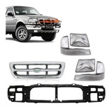 Kit Frente Cromada Ranger Faróis Grade Painel 98 99 00 A 03