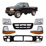 Kit Frente Ranger 4x2 Faróis Grade Painel 98 99 00 01 02 03