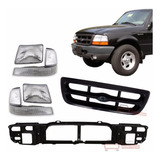 Kit Frente Ranger 4x2 Faróis Grade Painel 98 99 00 01 02 03