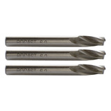 Kit Fresa De Topo Aço Rápido 2 Cortes 6mm 3 Peças