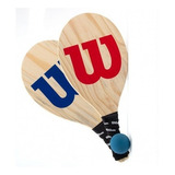 Kit Frescobol Logo Wilson 2 Raquetes Bola Original Capa