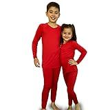 Kit Frio Conjunto Termico Infantil Kids Elasticidade Camisa E Calça Segunda Pele Unissex Vermelho  04 