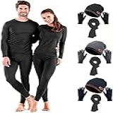 Kit Frio Conjunto Termico Pelinho Elasticidade Segunda Pele Unissex Com Touca Luva E Cachecol MASCULINO PRETO P 
