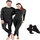 Kit Frio Conjunto Termico Pelinho Elasticidade Segunda Pele Unissex Roupa Termica Segunda Pele Com Meia Peluciada PRETO TAMANHO ÚNICO FEMININO 