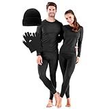 Kit Frio Conjunto Termico Segunda Pele Flanelado C Gorro Touca Luva Touch Screen Masculino Feminino Preto M Tam 38 40 