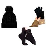 Kit Frio Gorro Pompom Luva Peluciada E Meia Peluciada Para Frio Intenso Invern Feminino Luva Gorro Meia Peluciada 