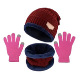 Kit Frio Touca Gorro Luva Touch Celular E Cachecol Macio