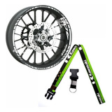 Kit Friso Adesivo Kawasaki Refletivo Roda Ninja 400 Cordão