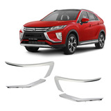 Kit Friso Cromado Parachoque Eclipse Cross 2018 2021 4 Peças