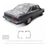 Kit Friso Moldura Lanterna Traseira + Grampo Opala 88 89 90