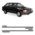 Kit Frisos Laterais Escort Hobby 1993 94 95 96 Preto Fino