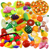 Kit Frutas Frutinhas Legumes De Brinquedo Com Velkro 30pçs