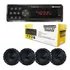 Kit Full Hurricane 1 Rádio Hr 412bt + 2 Par Falante F6 100w