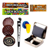 Kit Fumo Bolador Automático Sedas Slick Slim Dichavador Mocó