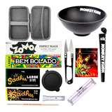 Kit Fumo Case Grande Seda Piteira Bolador Cuia Slick Mocó