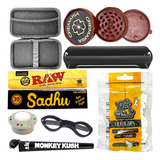 Kit Fumo Case Seda Slick Bolador Dichavador Tubo Mocó Filtro