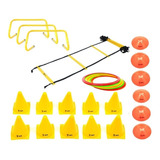 Kit Funcional Barreira Salto Escada Agilidade Cones Argolas
