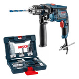 Kit Furadeira Impacto 13mm Gsb 13re 750w Jogo Brocas Bosch