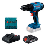 Kit Furadeira Parafusadeira Impacto Sem Fio Bosch Gsb 183 li Cor Azul Bivolt Frequência 50 Hz 60 Hz