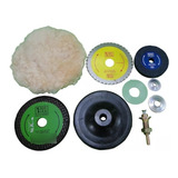 Kit Furadeira Serrar Afiar Lixar Polir Adaptador Pedra Boina