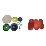 Kit Furadeira Serrar Afiar Lixar Polir Boina Pedra 15 Lixa