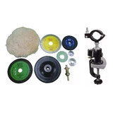 Kit Furadeira Serrar Afiar Lixar Polir Pedra Boina Suporte
