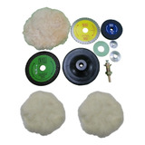 Kit Furadeira Serrar Afiar Polir Adaptador 3 Boina Pedra