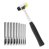 Kit Furador De Couro Borracha Vazador Perfurador Martelo