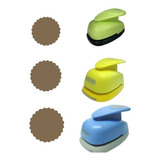 Kit Furadores Scrapbook Circulo Escalope 5cm 3 8cm 2 5cm