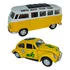 Kit Fusca E Kombi Brinquedo Carrinho Metal Fricção Miniatura