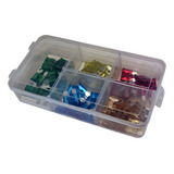 Kit Fusível Com Estojo 10a 15a 20a 25a 30a Com 100 Peças