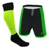 Kit Futebol Infantil Calção Forrado   Meião Longo Pé Algodão