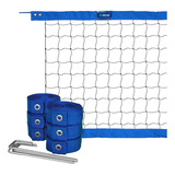 Kit Futevôlei Azul Rede Oficial 2 Faixas Fita De Marcação