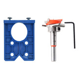 Kit Gabarito Guia Para Dobradiça Caneco Broca Fresa 35mm