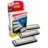 Kit Gaita 3 Harmônicas Hohner Blues Band 559/20 ( A, C, G ) 