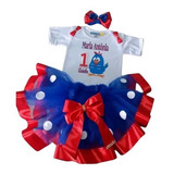 Kit Galinha Pintadinha Com Tutu E 2 Camisetas Adultos