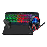 Kit Gamer 4 Em 1 Warrior Teclado Mouse Headset Tc304