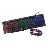 Kit Gamer 5 Nemesis Start Mouse E Teclado Led Usb Kg02n