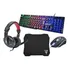 Kit Gamer Clanm Cl cj01 Jungle Headset 40mm Teclado Led Rain Cor Do Teclado Preto