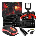 Kit Gamer Completão Mobilador Barato Teclado Mouse Promoção