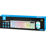 Kit Gamer Teclado E Mouse Branco Led Rgb Tpc 096kb Hoopson