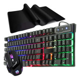 Kit Gamer Teclado Mouse 3200dpi Mouse Pad Extra Grande Haiz