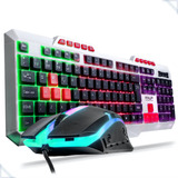 Kit Gamer Teclado Semi Mecânico Luminoso Abnt2 Mouse Pc Usb