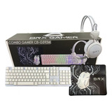 Kit Gamer Teclado Semi Mecânico Mouse Gamer E Headset Branco