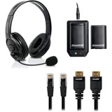 Kit Gamer Xbox 360 Headset Cabo Hdmi Baterias 6 Em 1