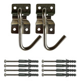 Kit Gancho De Rede Inox 304 Paraf E Bucha Reforçado P 200kg