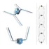 Kit Gancho Garfo 12 Duplo 8 Simples P  Espeto Maquina Frango